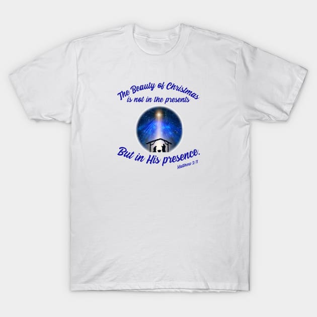 The Beauty of Christmas Nativity Scene Design T-Shirt by KSMusselman